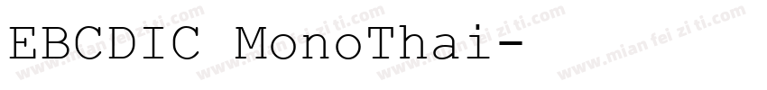EBCDIC MonoThai字体转换
